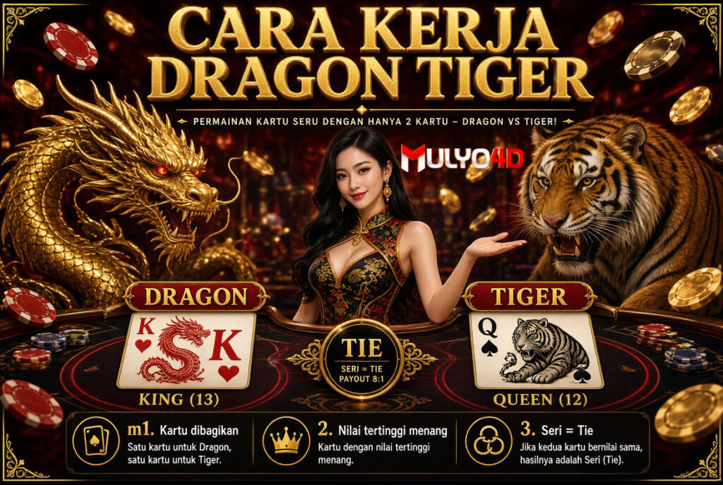 perempuan yang menjelaskan cara kerja live casino dragon tiger pada mulyo4d